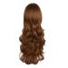 MapofBeauty 28-Inch Light Brown Wavy Wig with Side Parting Bangs Long Curly Full Hair for Women - Buy Online on GoSupps.com