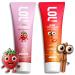 LOL Kids Toothpaste | Fluoride Free 2-Flavors Pack | Nano Hydroxyapatite Toothpaste Probiotics Vitamins A C E | Safe if Swallowed No SLS | 1 Strawberry 1 Cinnamon