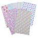 Lurrose 9 sheets Faux Pu Fabric Handmade Egg Making Themed Diy Jewelry Leather Artificial Printing