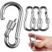 DONQL 4 STK M6 Small carabiner hook with 135 kg load capacity stainless steel carabiner screw carabiner fine key rings small screw closure carabiner hook for camping keys outdoor etc.