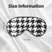 Shop Houndstooth Black Unisex Sleeping Eye Mask | Soft Adjustable Eye Mask for Better Sleep - Buy Online on GoSupps.com