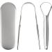 Stainless Steel Tongue Scraper & Cleaner - 2 Pack | Fresh Breath & Oral Hygiene | Metal Storage Case - Buy Online on GoSupps.com