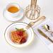 JOLLY PARTY 50PCS Plastic Bowls with Gold Rim - 12oz Disposable Soup Bowls | Premium Dessert Salad Bowls for Christmas Thanksgiving Wedding/Party - Buy Online on GoSupps.com