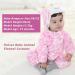 Doladola Baby Romper - Dalmatian Animal Onesie for Newborns (0-3 Months) - Pink Cow Print Jumpsuit - Buy Online on GoSupps.com