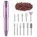 AIRSEE Portable Electric Nail Drill Professional Efile Nail Drill Kit For Acrylic, Gel Nails, Manicure Pedicure Polishing Shape Tools with 11Pcs Nail Drill Bits and 56 Sanding Bands A_purple