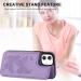 Bizzib for iPhone 12/12 Pro Case Leather Wallet with Card Holder Flip Cover Kickstand Card Slots Double Magnetic Clasp Shockproof Heavy Duty Protective Case for iPhone 12/12 Pro-Butterfly Purple - Buy Online on GoSupps.com