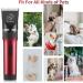 Sminiker Low Noise Rechargeable Pet Clippers Kit - 5 Speed Grooming Set for Cats and Dogs with Storage Bag - Buy Online on GoSupps.com