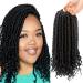 8 Packs Spring Senegalese Twist Crochet Braids Curl End Crochet Hair for Black Women Pre loop 12 Inch Bomb Twist Synthetic Fluffy Spring Twist Crotchet Hair 1B 8 Packs 1B