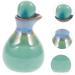 FOMIYES Small Stand Ceramic Sake Bottle Ceramics Bowl for Beauty Salon Ceramic Bowl Sealed Jar Mini 5.5 7.5cm Blue - Buy Online on GoSupps.com