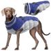 Kuoser waterproof dog coat cold weather winter warm jacket for small medium -sized dogs cozy dog sweater with fleece lined reflective puppy winter vest pet clothing xxl blue