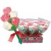 SIDRAL Pack of 12 Strawberry Bouquet Rose Lollipops (75g) - Lollipops Valentine's Day Sweets Gluten-Free Treat Kit - Valentine's Day Sweets Couple Gifts