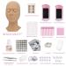 RIISCA Eyelash Extension Kit with Replaced Eyelids Silicone Training Set - Professional Lash Extension Supplies for Beginners - Makeup and Eyelash Grafting - Mannequin Head Included - Buy Online on GoSupps.com