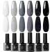 Ur Sugar uv nail polish gray glitter gel nail polish black white shellac fellack uv color gel set starter set for nail studio nail set with gift box manicure set