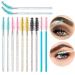 500PCS Disposable Eyelash Brushes - Upgraded Mascara Wands & Makeup Applicators for Eyelash Extensions & Eyebrow Grooming in Crystal Pink Yellow Green Black Blue - Perfect for Professionals & DIY - Buy Online on GoSupps.com
