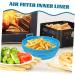 Alipis 2pcs Air Fryer Airfryer Silicone Bakeware Baking Reusable Liner Lining Silicone Pad Non Stick Light Grey 21.5X21.5cm - Buy Online on GoSupps.com