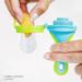 Dahema Newborn Pacifier & Bib Set - Waterproof Silicone Teething Bite Ring Ideal Weaning & Gum Massage - Light Blue - Buy Online on GoSupps.com