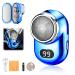 Mini Electric Shaver 2024 New Fast Charging Digital Display Mini Shaver with Mirror USB Rechargeable Powerful Storm Shaver for Men Portable Mini Electric Razor Beard Trimmer (Blue)