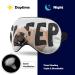 LynaRei Sleeping Mask Funny Pug Dog Sleep Eye Mask Blindfold with Adjustable Strap Eat Sleep Slogan Soft Eye Cover for Blocking Out Lights Style-4 - Buy Online on GoSupps.com