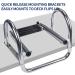 Marinebaby Stainless Steel 3-Step Pontoon Boat Ladder | Folding Telescoping Rear Entry Inboard Ladder | Heavy Duty Swim Deck Ladder with Pedal Hand Railing - Buy Online on GoSupps.com