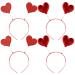 Minkissy heart headband 3d red glitter heart hair band hair hinge hair accessories for Valentine's day wedding gift decoration 4 pieces