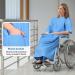 4 Pcs Blue Unisex Hospital Gown - Soft Comfortable Patient Gowns for Elderly Men and Women - Washable, with Back Tie and Pockets - Large-X-Large Plus Size - Buy Online on GoSupps.com