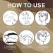 Long-Lasting Waterproof Eyebrow Stamp Stencil Kit - 10 Reusable Shapes (Dark Brown) - Buy Online on GoSupps.com