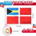 2 Pack Bahamas Courtesy Boat Flags 12x18 Inch - Premium Polyester Bahamian Flags for Vessels - Buy Online on GoSupps.com