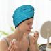 Blue Glitter Microfiber Hair Towel | Soft Super Absorbent Wrap for Long Curly & Thick Hair - Quick Dry Coral Velvet Cap for Women - Buy Online on GoSupps.com
