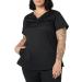 Amazon Essentials Women's Classic Fit V-Neck Short Sleeve Scrub Top (Available in Plus Size) 5X Black
