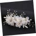 Angoily Metal Hair Barrettes Bridal Headpiece Pearl Hair Clip Rhinestone Barrettes Floral Hair Accessories Hair Combs Barrette Pearl Hair Comb Metal Hair Comb Bride Wedding Gauze - Buy Online on GoSupps.com