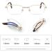 Buy 1 Pack Folding Half Frame Metal Reading Glasses - Stylish & Portable International Shipping Available - Buy Online on GoSupps.com