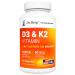 Dr. Berg Maximum Strength 2-in-1 Vitamin D3 K2 5000 IU | Naturally Derived D3 | 4X Lab-Tested & Verified | High Absorption Formula | K2 D3 Vitamin Supplement - 60 Capsules 60 Count (Pack of 1)