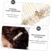 Angoily Alloy Rhinestone Hair Comb Gold Wedding Hair Accessories Bridal Hair Accessories for Women Gold Hair Barrettes Crystal Hair Accessories Tiara Rhinestones Hairpin Bride Pearl - Buy Online on GoSupps.com