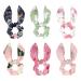 6 Pieces Elastic Long Hair Ties with Bow for kids Women Girls Pink Cat Meow Multi-colored 15