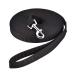 Happy Hachi tow lines for dogs 3m /5m /10m /20m /33m nylon dog leash with robust & weatherproof training line with D-carabiner and grip cushion for large to small dogs (33m black) 33m black