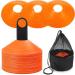 Faxco 50 Pcs Orange Mark Disks with Shelf and Net Bag - Soccer Cones Holder for Training & Field Markers - Outdoor Sports Supplies - Buy Online on GoSupps.com