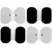 LotFancy TENS Unit Pads 4.3 X 6  4Pcs Snap Electrode Pads Large Butterfly Shape Reusable Self-Adhesive