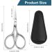 2Pcs Facial Hair Scissors for Men Women Nose Scissors with Leather case Tip Scissors for Mustache Nose Beard Eyebrows Eyelashes and Ear Hair Cutting Scissors (Silver) - Buy Online on GoSupps.com
