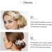 Ipetboom Flower Rhinestone Hair Comb Tiara Floral Hair Accessories Rhinestone Headpiece Bridal Side Flower Hair Comb Creative Hair Comb Women Hair Comb White Bride Plastic Hair up Wedding - Buy Online on GoSupps.com