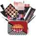 Suitable For Black Girl Professional 25Pcs All-in-One Makeup Set Teenage Gift Essential Starter Kit Lip Gloss Lipstick Brush Eyebrow Pencil Eyeshadow Palette Cosmetic Palette With Travel Cosmetic Bag 25pcs For Black Girl