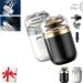 2-in-1 Portable Mini Capsule Shaver Washable Electric Beard Razor with Automatic Type-C Charging Multifunctional Travel-Friendly Design for Men (Mix 2)