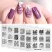 Nail stamp plate set 5pcs picture design templates rock city architecture leopard pattern hair braiding pattern manicure print DIY nail art tools GT0011