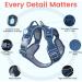 Pawaii XS Dog Harness for Small Dogs - Anti-Pull Reflective Adjustable Breathable Chest Harness with Handle - Deep Sea Blue - Buy Online on GoSupps.com