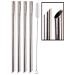 CocoStraw 4 Point END Boba Straw Stainless Steel Extra Wide 1/2" x 9.5" Long Tapioca Pearl Bubble Tea Thick Fat - CocoStraw Brand