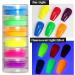 Prreal 24 Color Pigment Nail Powder Colorful Iridescent Glitter Ultrafine Luminous Pearlescent High-Gloss Halo Powder Nails Pigments Dust 3D DIY Nail Art Decoration(Color C ) - Buy Online on GoSupps.com