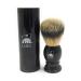 GBS Shaving Brush Animal Free Vegan Synthetic - 21mm Knot Overall 4" Tall Black Handle - Comes with Travel Canister - Completes Any Wet Shaving Set Pair with Your Favorite soap and Razor!