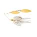 War Eagle Gold Frame Spinnerbait Fishing Lure Double Willow (1/2 Oz) White Gold