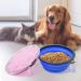 Portable Foldable Dog Bowl - 2 Pack 1000ml for Travel & Hiking | Blue & Purple - Ideal Pet Feeder - Buy Online on GoSupps.com