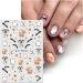 JMEOWIO 9 Sheets Halloween Nail Art Stickers Decals Self-Adhesive Cute Ghost White Flower Pumpkin Nail Supplies Nail Art Design Decoration Accessories - Buy Online on GoSupps.com