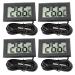 Sporway 4-part aquarium thermometer Digital: Temperature sensor Mini thermometer with waterproof probe temperature monitor with 5m cabinet fridge aquarium